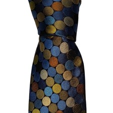 NWT Ted Baker London Silk Necktie Men's Multicolor Polka Dot Designer Tie EUC