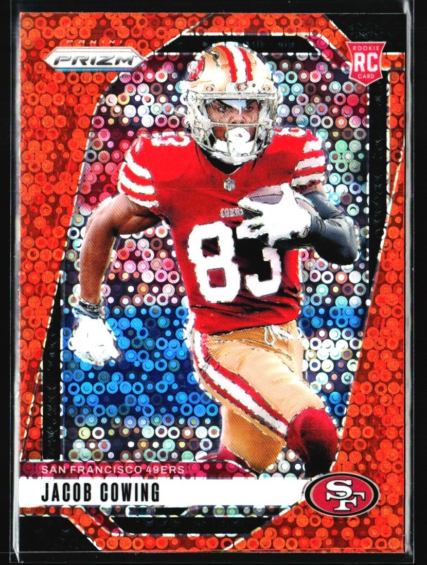 2024 Panini Prizm Black and Red Checker Jacob Cowing San Francisco 49ers #335