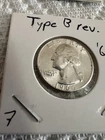 1964 Choice Uncirculated US Washington SILVER Quarter TYPE B Reverse! SCARCE!