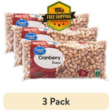 Great Value Cranberry Beans, 1 lb (Pack of 3)