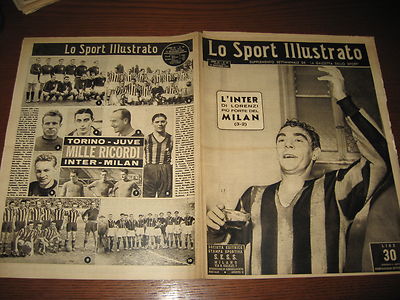 LO SPORT ILLUSTRATO GAZZETTA 1950/45 INTER MILAN JUVENTUS TORINO SALERNITANA