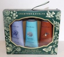 NIB CRABTREE EVELYN HAND THERAPY GARDENERS LASOURCE LAVENDER 3.5 OZ EACH SET