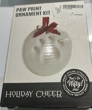 Pet Paw Print Air Dry Clay Ornament Kit for Dog or Cat Holiday Cheer. New Open