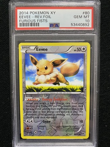 14 Pokemon Xy Furious Fists Eevee Reverse Foil 80 111 Psa 10 Gem Mint Ebay 14 Pokemon Xy Furious Fists Eevee Reverse Foil 80 111 Psa 10 Gem Mint Ebay