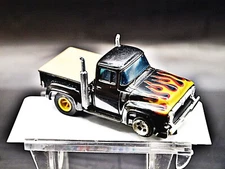Aurora AFX '56 Ford Pick-Up Black/Flames W/Pipes