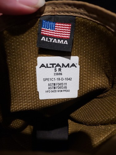 ALTAMA Military Boots SPE1C1-18-D-1042 Steel Toe Coyote US Military Size 5R - Picture 2 of 7