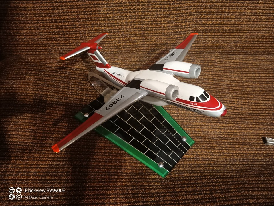 Vintage large metal model of the An-74 Antonov aircraft, rare handmade ...