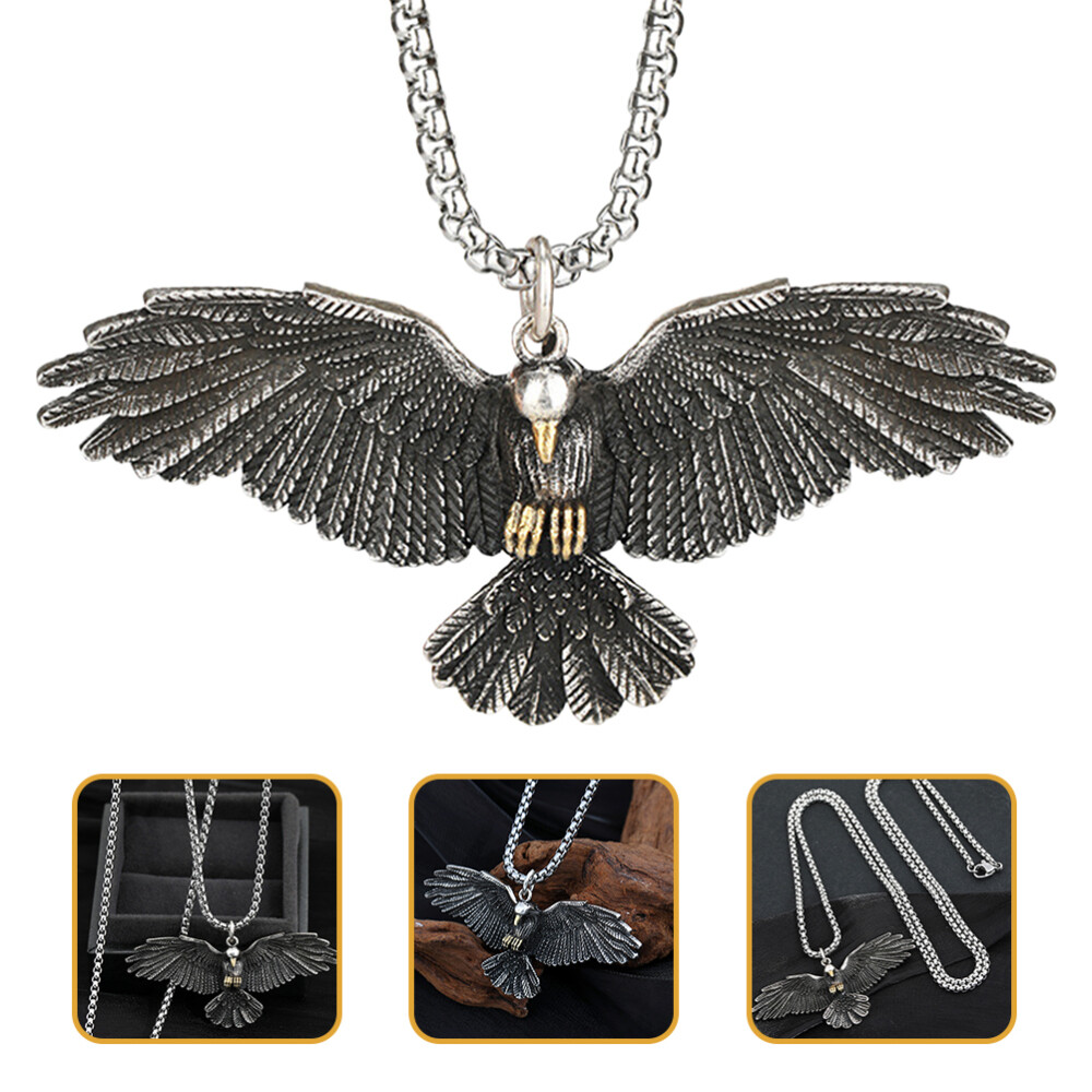 Men Pendant Eagle Necklace Eagle Pendant Necklace Chain Pendant Necklace