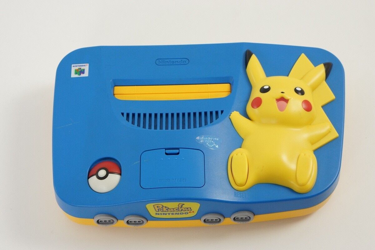Nintendo 64 PIKACHU Console System Blue & Yellow Tested Nintendo 64 PIKACHU Console System Blue & Yellow Tested