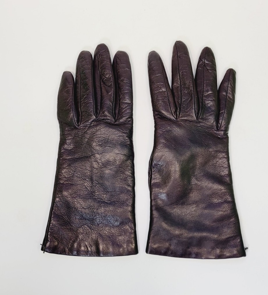 Neiman Marcus Brown Leather Cashmere Lined Dress Driving Gloves Sz 7 Italy  Women | eBay