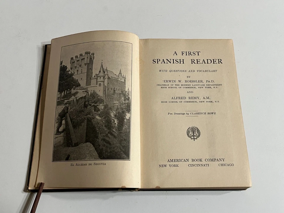 A First Spanish Reader 1916 Roessler & Remy Illustrated & Music ~Antique Book VG - Image 2 of 4