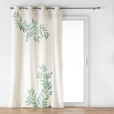 Vorhang mit bedrucktem Blättermotiv, NYMPA, 140 x 260 cm