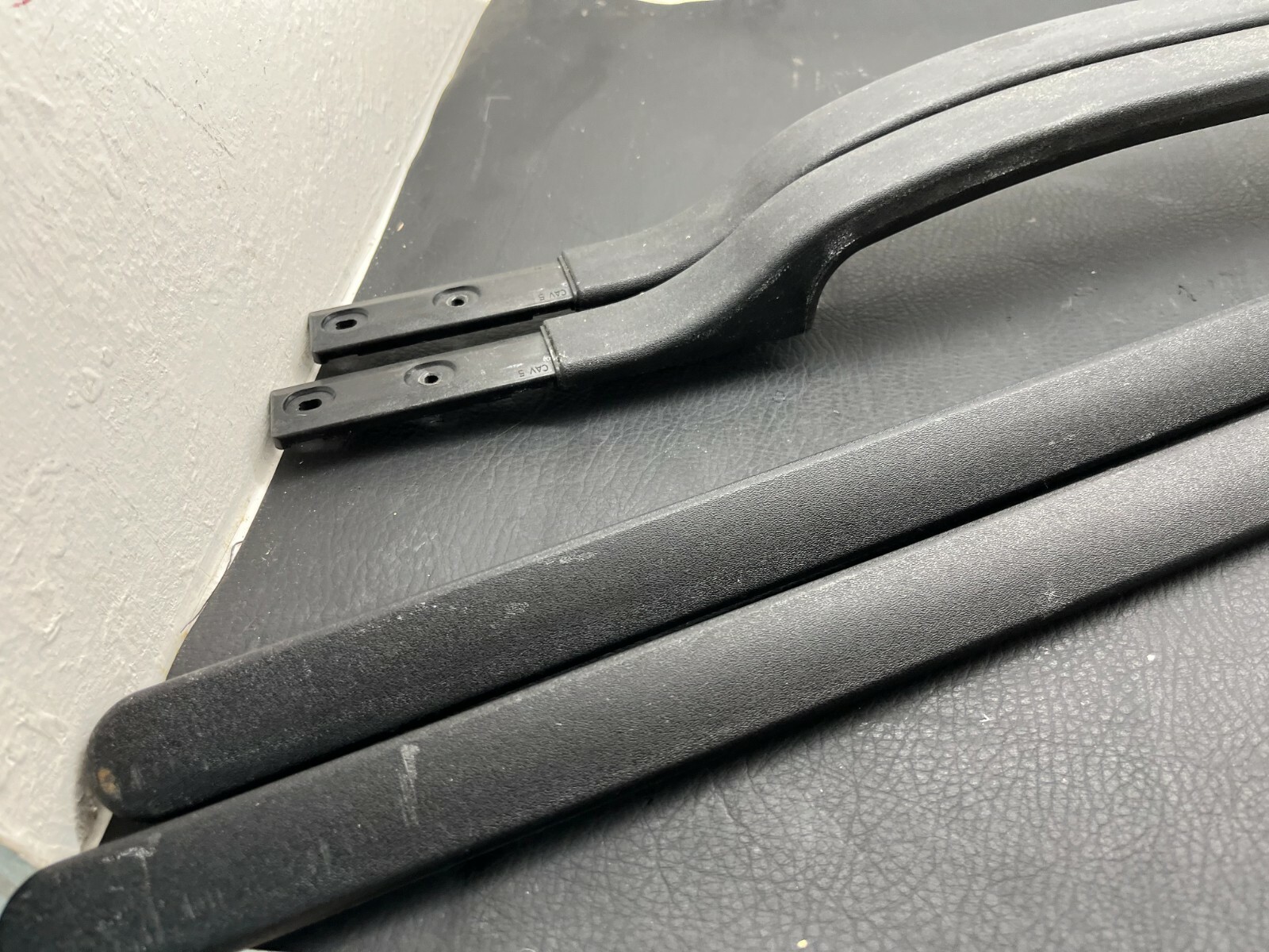 GE Refrigerator Black Door Handle Set of 2 WR12X10434, WR12X10393