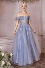STRAPLESS LAYERED TULLE GOWN CDCD0191