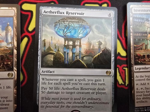 MTG Modern Mono Blue Aetherflux Reservoir Deck with Deck Box & Sleeves - Picture 2 of 14