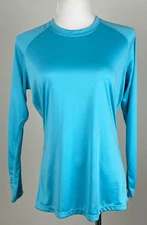 *NWT* ISNOWOOD L/S Stretchy Swim Shirt/Rash Guard (UPF50+) - M, Turquoise