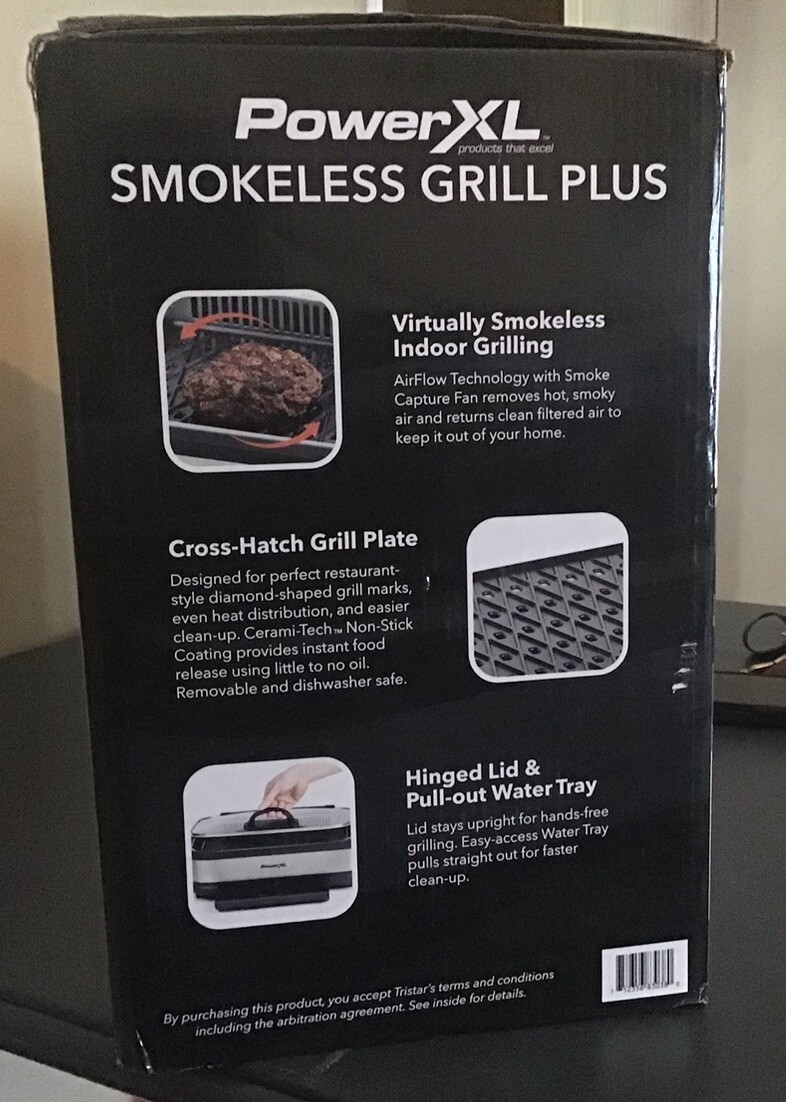 PowerXL Smokeless Grill Plus with Tempered Glass Lid (Brand New in Box