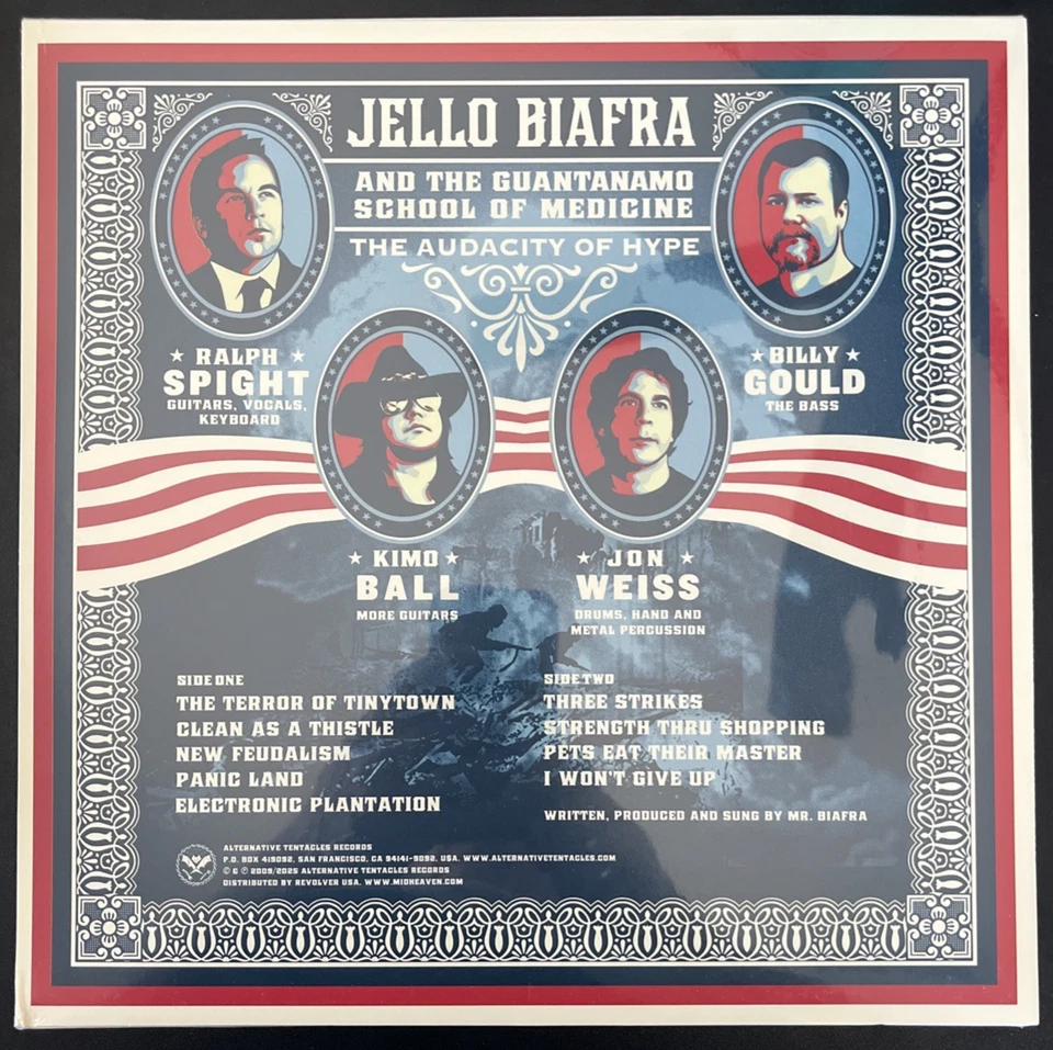 JELLO BIAFRA THE AUDICITY OF HYPE BLUE VINYL LP W/ POSTER NEW SEALED MINT - Image 2 of 2