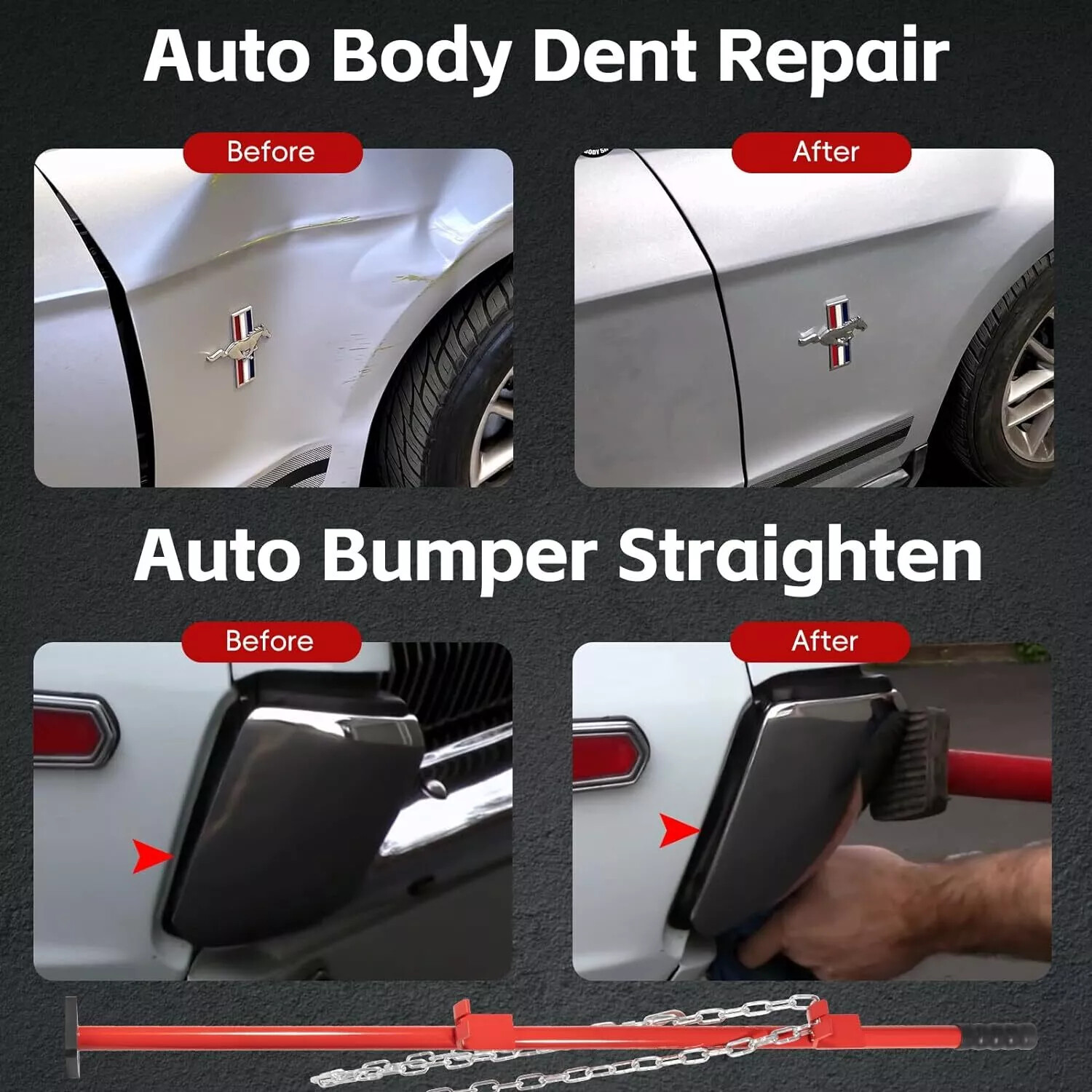 77175 Auto Body Alignment Bar Alignment Repair Tool 1-1/4" for Car Panel Bumper