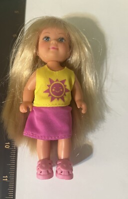 Simba Toys Evi Love Long Blonde Hair Blue Eyed Small Doll 5'' w/Dress and Shoes
