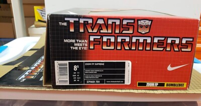 2009 NIKE X TRANSFORMERS ZOOM FP SUPREME BUMBLEBEE 378401-701 SIZE