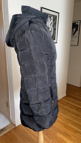 Jessica Simpson Black down Puffer coat with hoodie Double Front High Neck Zip S - Picture 5 of 15