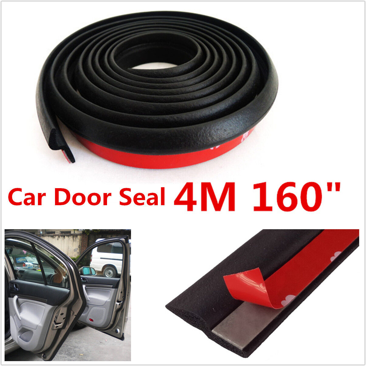 Car Door Seal Strip,Z shape 4M Universal Car Truck Motor Door Window Trim Edge Guard Rubber Seal Hollow Weather Strip Rubber Draft Seal Strip