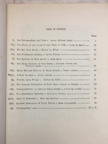 RARE Thumb's Up Huron County, MI Original Manuscript Historical Essays 1956 Book - Picture 4 of 11