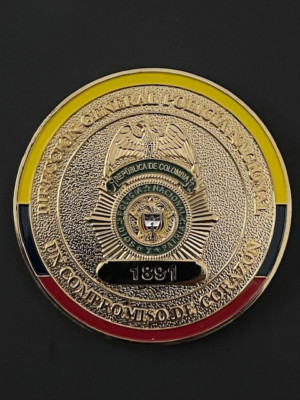 Colombian National Police /DEA /FBI Challenge Coin NEW (3 INCH)