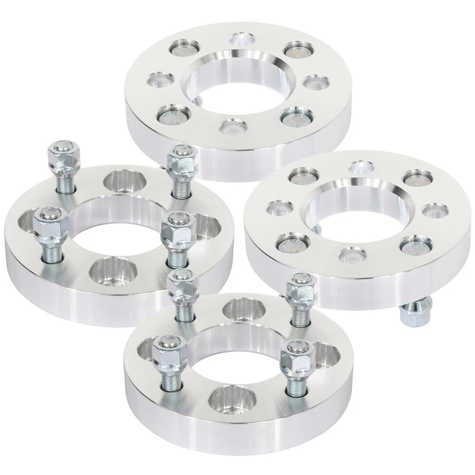 4pc 1" 4x100 to 4x108 12x1.5 studs wheel spacers For Toyota Yaris Chevrolet Aveo Foto 4 de 4
