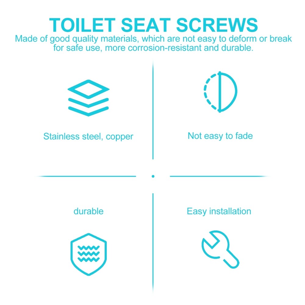 6 Pcs Toilet Tank Bolts Toilet Fixing Bolt Toilet Bolts Replacement Metal Bolt eBay