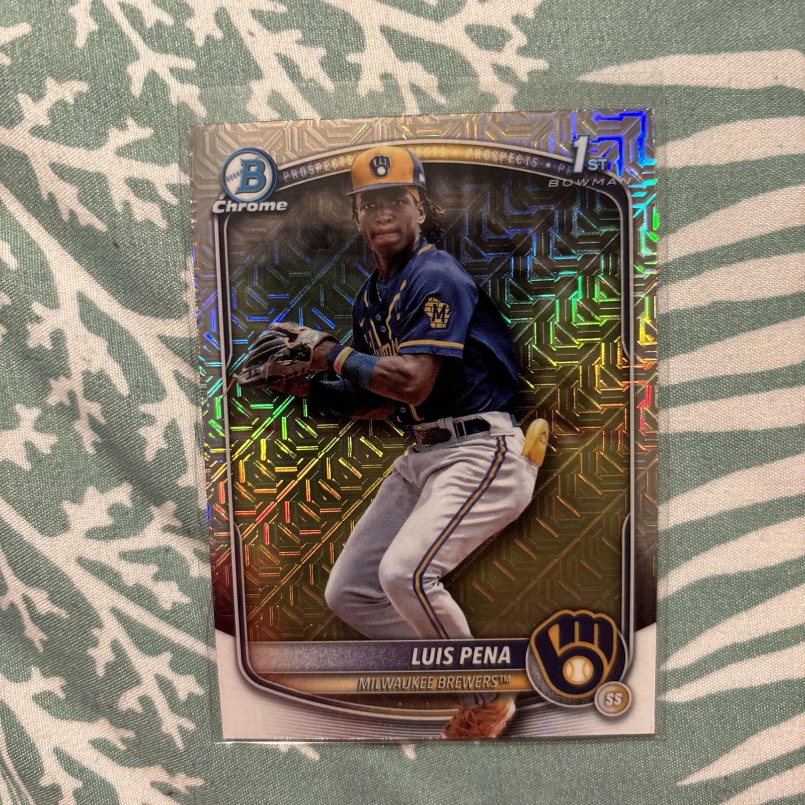 2025 Bowman - Chrome Prospects Luis Pena #BCP-38 Mojo Refractor (RC)