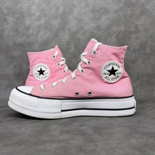 PINK CONVERSE Women's Chuck Taylor All Star Platform Canvas High-Top Shoes 8.5