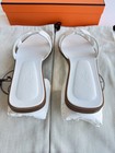 HERMES NEW 🎁GIFTABLE ORAN 38.5 Blanc WHITE NEW W/RECEIPT — photo 3