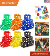 36 Pieces Casino Dice Set 19Mm Large Dice Game Acrylic 6 Sided Colored Dice Bulk