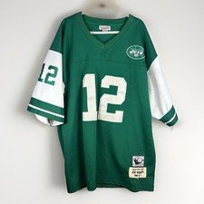 Joe Namath New York Jets 1965-1977 Throwback Mitchell & Ness Jersey Green Sz 56