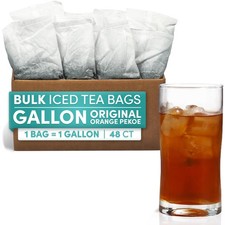 Black Orange Pekoe Iced Tea Bags, 1 Gallon Tea Bags, 48 Count, Bulk Iced Tea ...