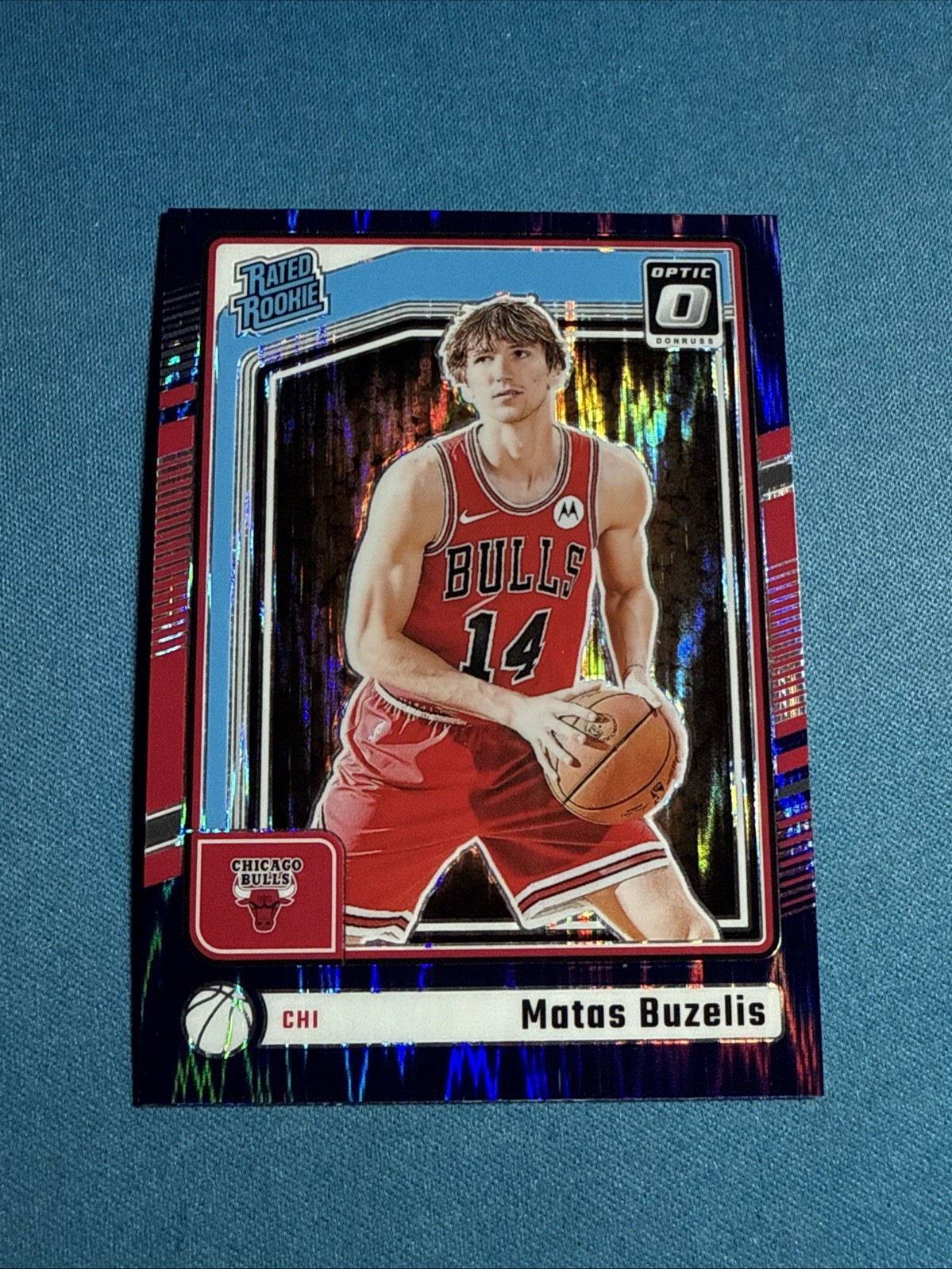 MATAS BUZELIS 2024-25 Donruss Optic PURPLE SHOCK PRIZM Rated Rookie Card #271