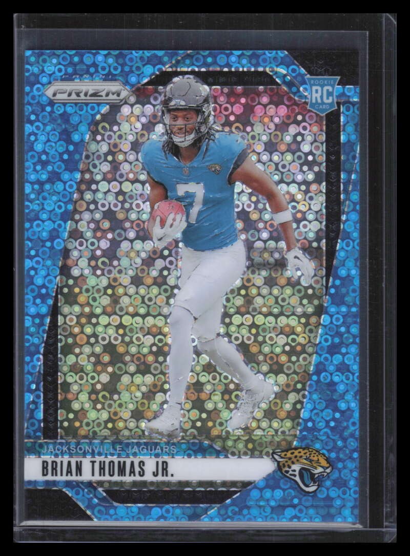 2024 Panini Prizm Prizms No Huddle Blue Refractor 314 Brian Thomas Jr. RC 41/99