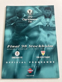 Chelsea vs VFB Stuttgart European Cup Winners Cup Final 1998 Football Programme