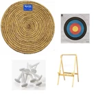 Egertec 128cm Straw Target Package. Target, H-Stand, Faces, Pins & Free P&P