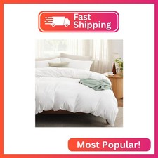 Bedsure Duvet Cover King Size with Fitted Sheet - 4 Pieces Prewashed Cotton-Like