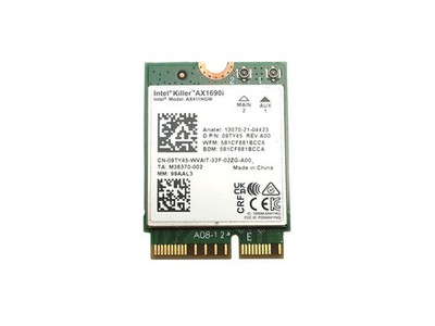 INTEL AX411NGW M.2 2230 WIFI 6E 802.11AX PCIE BLUETOOTH 5.3 WIRELESS CARD 9TY45