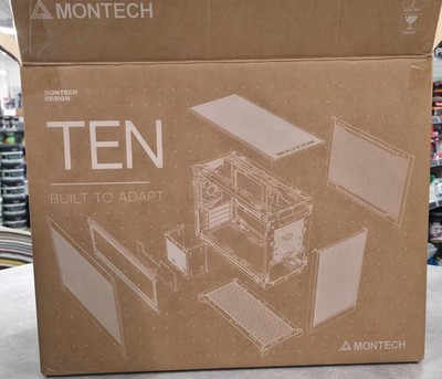 Montech TEN Weiß PC Gehäuse Modular Mid-Tower Tempered Glass ATX Gaming Gehäuse