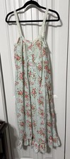Vintage Victoria's Secret Cotton Nightgown Rosebud Floral Y2k Prairie Xs
