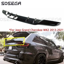 For Grand Cherokee SRT Trackhawk 2013-2021 V2 Gloss Black Rear Mid Wing Spoiler
