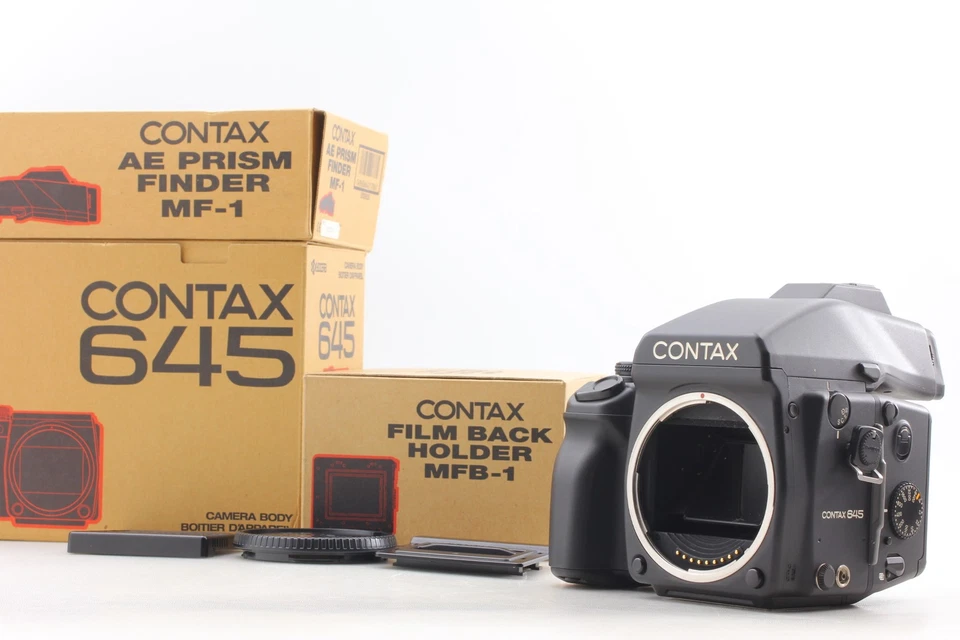 [Top ESTADO PERFEITO na Caixa] Câmera Contax 645 MF-1 AE MFB-1A 120 AE Localizador do JAPÃO - Imagem 3 de 4