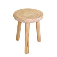 Holz Blumen Hocker Rund Natur 35Cm Deko Pflanzen StäNder Beistell Couch Tisch