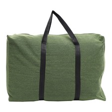 Image of Large Canvas Bag Luggage Storage Duffle Heavy Duty Zipper Travel