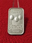 1 OZ 999.0 SILVER INGOT.   HAPPY BIRTHDAY 1997                            #T1423